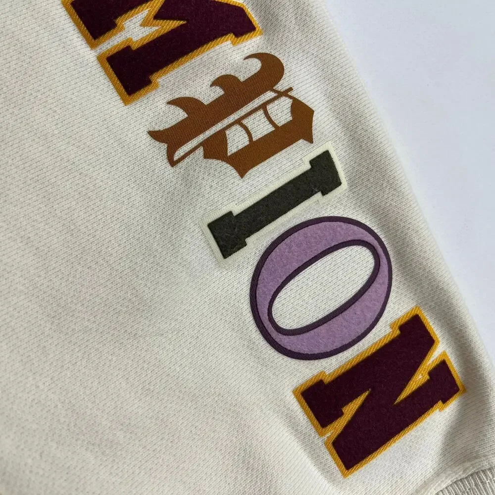 Champion Reverse Weave Jogger Sweat Pant Chalk White Old English Varsity Size M